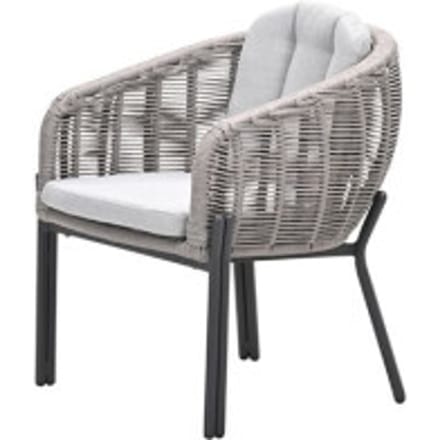 Garden Impressions Zaragosa dining stoel carbon black rope valley sand