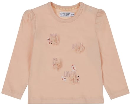 Dirkje-Meisjes T-shirt ls-Licht roze