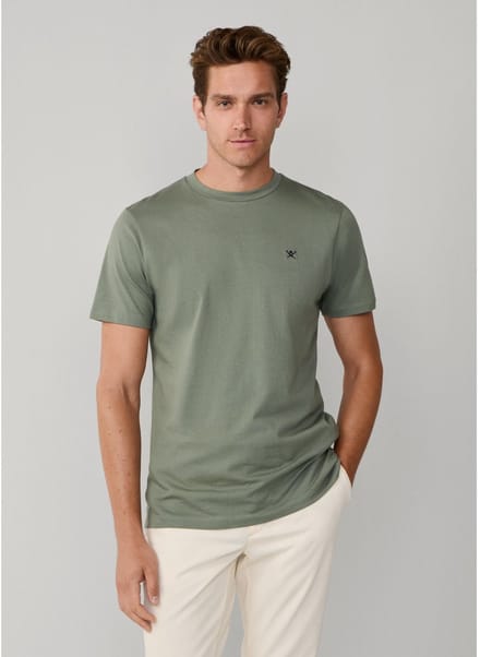 Hackett London T-shirt met logo pasvorm klassiek