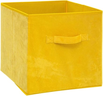 5Five Opvouwbare opberger - Velvet - Geel - 31 x 31 cm