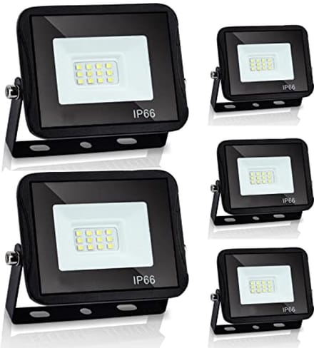 Led Schijnwerper Buiten - 20W, 2400 Lumen, Warmwit, IP66, Set van 5