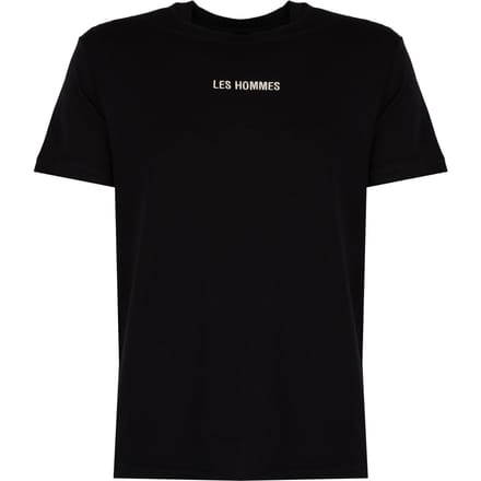 Les Hommes T-Shirt Embrodery Mannen zwart