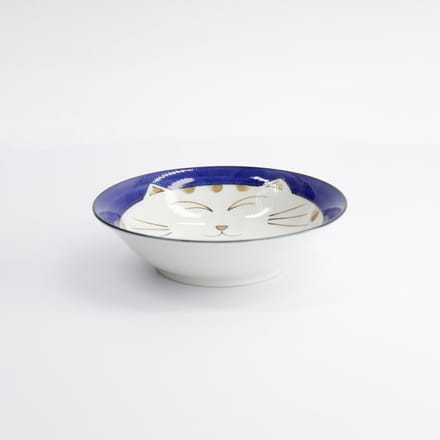 Tokyo Design Studio - Kawaii Cat Neko Kom - Blauw - 450 ml - 16,5 cm