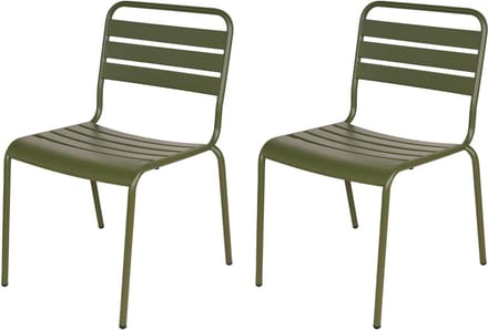 MaximaVida metalen tuinstoel Max olijfgroen - doos per 2 stuks