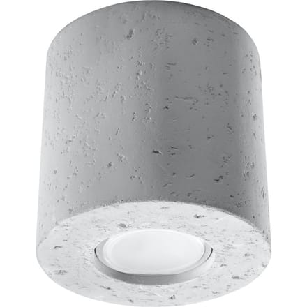 Sollux Lighting Plafondlamp Orbis - GU10 - grijs - concreet - 10x10x10cm