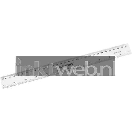 Westcott liniaal - 30cm - kunststof - cm/inch verdeling - AC-E10182