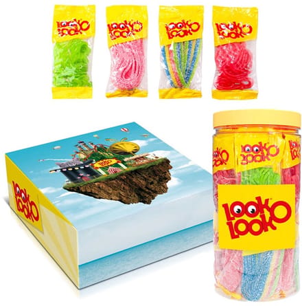 Look-O-Look Candy Top Mix snoeppakket - 4 variëteiten - Refill giftbox - 1290g