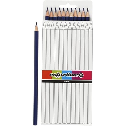 Colortime Kleurpotloden 3 Mm Vulling 17 Cm Donkerblauw 12 Stuks