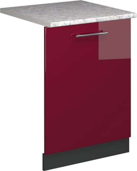 Vicco Fame-Line Vaatwasserfrontpaneel – 60 cm, WB Marmer Bordeauxrode hoogglans