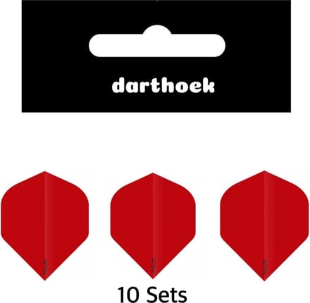 Darthoek | Flights | R4X | Rood | 10 Sets | (30 stuks) |
