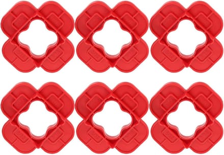 Dek Afstandhouders - Terras Plank Gereedschap - Precisie Uitlijning - Multi-Size Tool - 6 Stuks - Rood