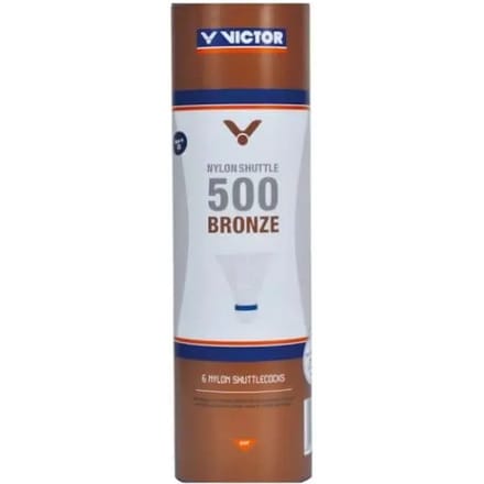 Buis met 6 badminton shuttles Victor Nylon 500