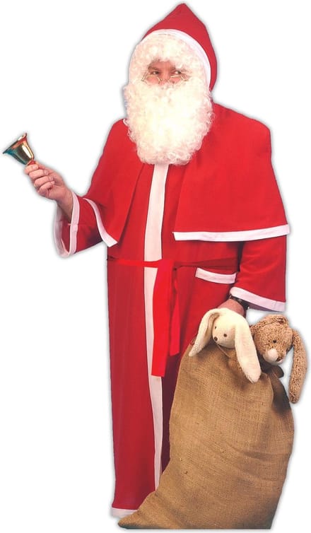 Kerstmantel met kraag - Kerstman pak