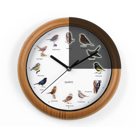 MAXXMEE wandklok met vogelstemmen 25cm 1,5V