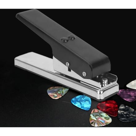 Gitaar Bas Plectrum Pick Punch Metaal Maker met 2 Vormen DIY Gereedschap Accessoire gray