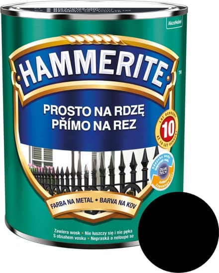 Hammerite Direct op roest mat 2,5l, Zwart