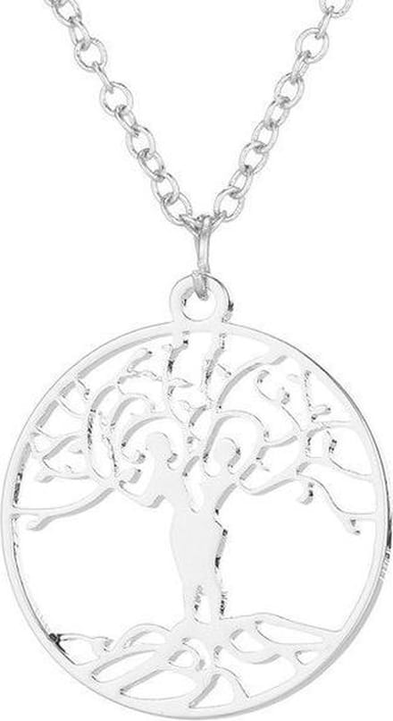 24/7 Jewelry Collection Levensboom Ketting - Zilverkleurig