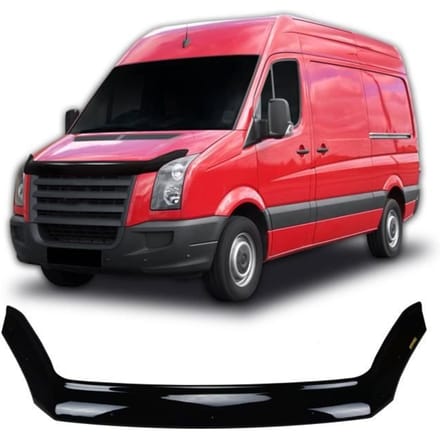 Motorkapspoiler - SCOUTT - Volkswagen Crafter 2006-2017 - ABS - Eenvoudige installatie - Zwart zwart