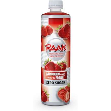 Siroop RAAK aardbei zero sugar 750ml