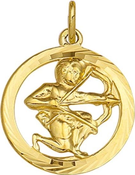 Marie Celeste hanger sterrenbeeld boogschutter gediamanteerd - 16 mm - Goud
