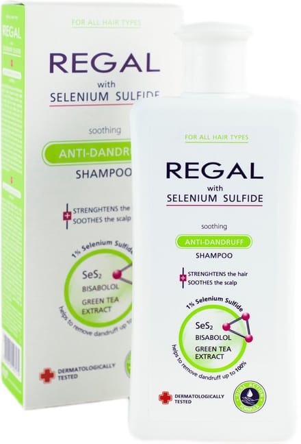 Regal Anti Roos Selenium Sulfide Shampoo – Alle Haartypes – met Bisabolol & Groene Thee-extract – 200ml