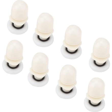 8 stuks Duurzaam Plastic Schuifroller Rail Deurwiel Badkamer Glazen Deur (25 mm)