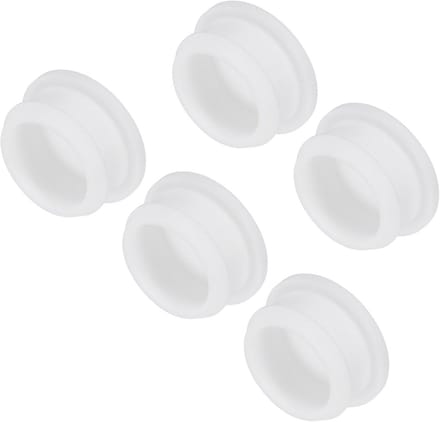 5x Set Ronde Rubber Pluggen voor Zink en Paneel Afdekking 28mm Wit