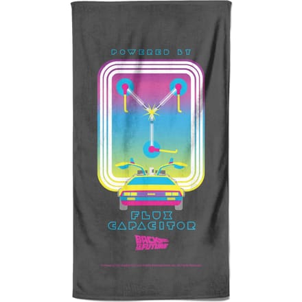 Back To The Future Flux Capacitor Beach Towel
