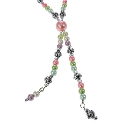Behave - Lange parel ketting met hanger - Modeaccessoire 58 cm (+6,5 cm verlenging)