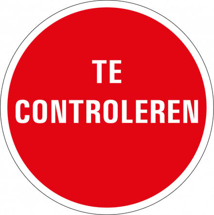Te controleren sticker, op vel 30 mm - 18 per kaart