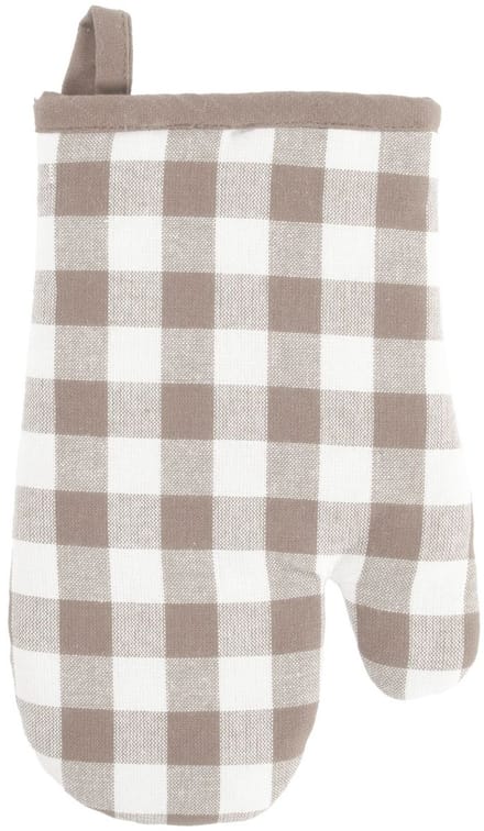 Tiseco Gingham Ovenwant - 28 x 18cm - Taupe