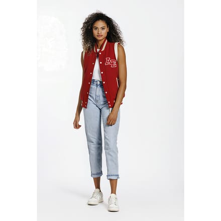 ALTER EGO Fenna Jacket Red / Off White Größe: M | Gilets Outlet | Damen | Rot
