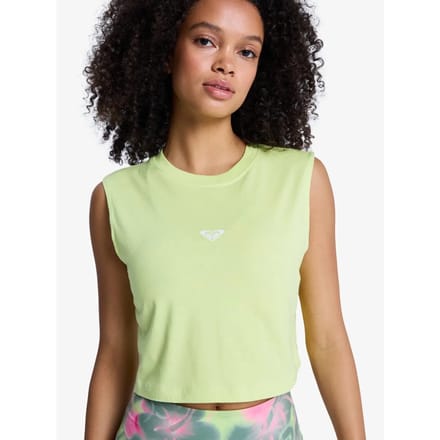Roxy Essential Energy Boxy Top Zonder Mouwen Groen XL Vrouw