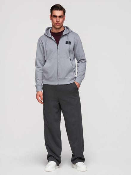 OMBRE Sweater - Regular Fit - Katoen - Lange Mouw Grijs XL
