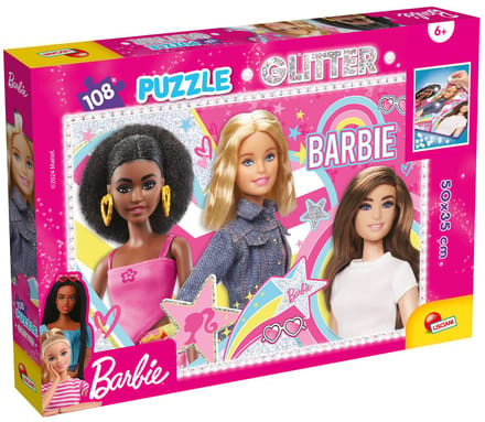 Lisciani - Barbie - glitter puzzel - best friend forever! - 108 stukjes