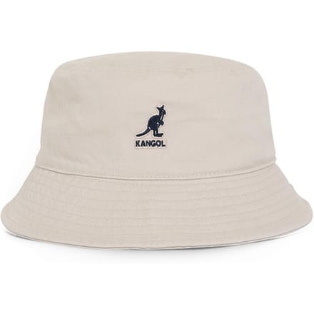 Kangol K4224ht Khaki Gewassen Bucket Hat K4224HT KHAKI (XL) white
