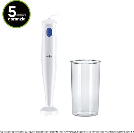 Braun MultiQuick 1 MQ 10.001P WH 0,6 l Staafmixer 450 W Blauw, Wit