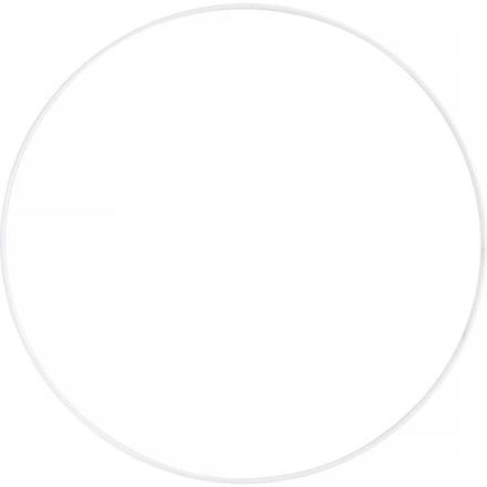 Metalen ring "Cirkel", Wit - Ø 10 cm