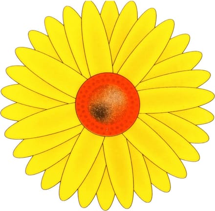 Sunnydays Fruitvliegjes val zonnebloem raamsticker - 3x stickers - geel - diameter 8,5