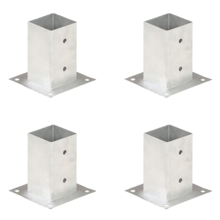 vidaXL - Paalankers - 4 - st - 81 - mm - gegalvaniseerd - metaal
