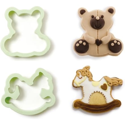 Uitstekers Beer Teddy & Schommelpaard 2 Stuks