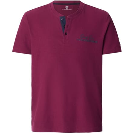 Jan Vanderstorm herren T-Shirt - 64/66 - donkerrood - Plus Size