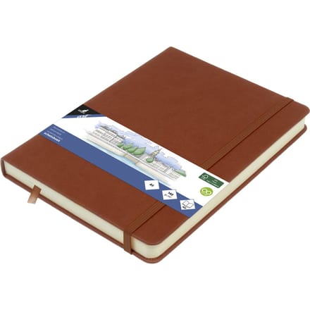Kangaro schetsboek - A5 - cognac - PU-hardcover - met elastiek en leeslint