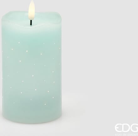 EDG Enzo de Gasperi - Ledkaars met sterretjes H12.5 Lichtgroen (met timer)