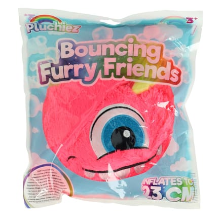 Pluchiez bouncing furry monsters 23 cm assorti