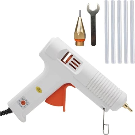 Lijmpistool - Hotmelt gun - Ambachtelijk knutselen - Instelbare temperatuur - 11mm lijm - Wit