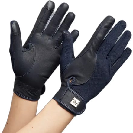 Leren en mesh handschoenen Premier Equine Bordoni