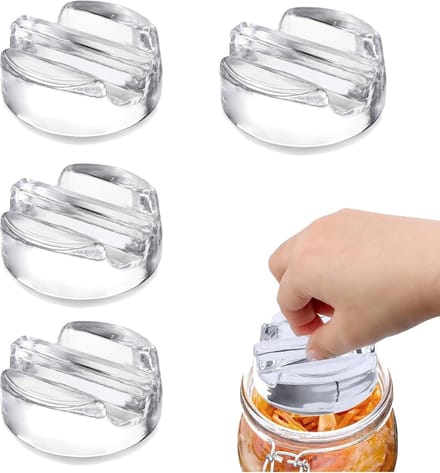 Set van 4 Fermentatiegewichten van Glas - 7 cm Diameter voor Fermenteren van Zuurkool, Kimchi en Groenten