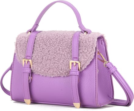 Giuliano kunstlederen handtas Paige - Teddy - Messenger - Mini - Lila - Dames