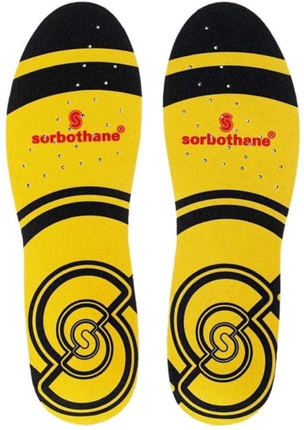 Sorbothane® Double Strike schokabsorberende inlegzolen : maat 44